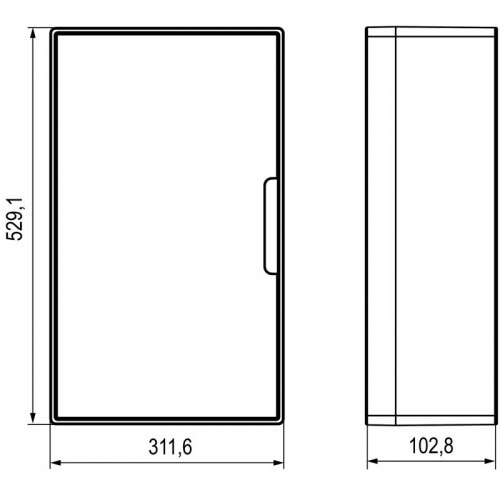 Щиток настенный FRAME 36мод. с бел. дверцей с 4 шинами PEN (2шт на 8 отверст. и 2шт на 10 отверст.) бел. DKC F36W1WW F36W1WW
