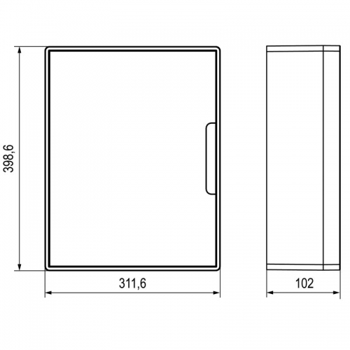 Щиток настенный 24мод. с бел. дверцей с 4 шинами PEN (2шт на 8 отверст. и 2шт на 6 отверст) бел. DKC F24W1WW F24W1WW