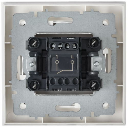 Выключатель 1-кл. СП BRITE ВСР10-1-0-БрАБ 10А в сборе арктич. бел. IEK BR-V10-0-10-K91-F BR-V10-0-10-K91-F