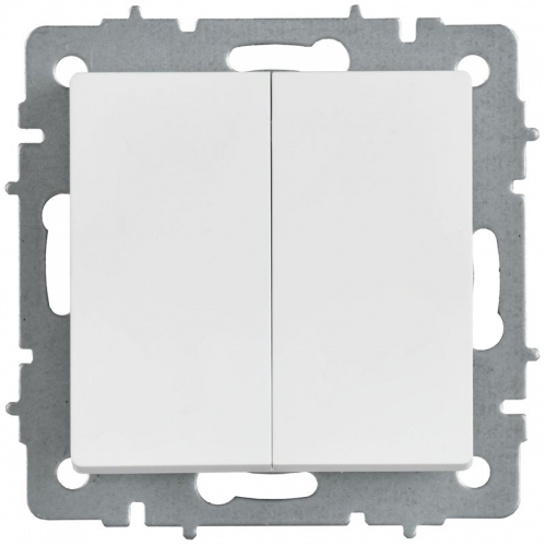 Выключатель 2-кл. СП BRITE ВС10-2-0-БрАБ 10А механизм арктич. бел. IEK BR-V20-0-10-K91 BR-V20-0-10-K91