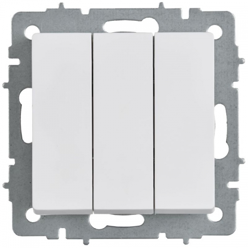 Выключатель 3-кл. СП BRITE ВС10-3-0-БрАБ 10А механизм арктич. бел. IEK BR-V30-0-10-K91 BR-V30-0-10-K91