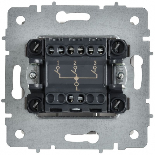 Выключатель 3-кл. СП BRITE ВС10-3-0-БрАБ 10А механизм арктич. бел. IEK BR-V30-0-10-K91 BR-V30-0-10-K91