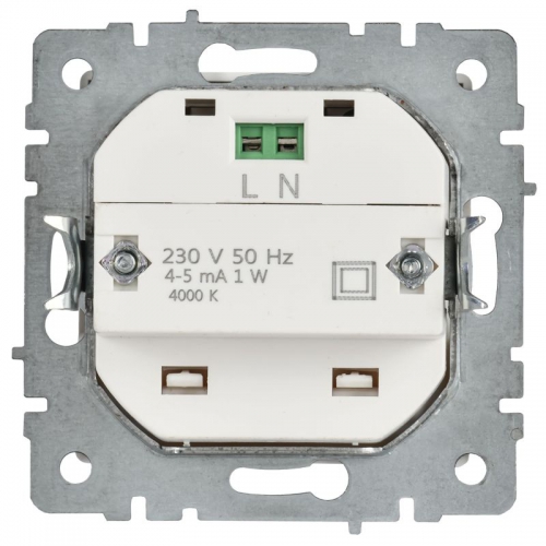 Подсветка светодиодная BRITE ПЛ20-БрАБ встраив. механизм арктич. бел. IEK BR-FL20-K91 BR-FL20-K91