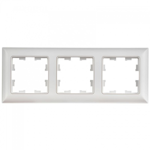 Рамка 3-м BRITE РУ-3-БрАБ арктич. бел./бел. IEK BR-M32-12-K91 BR-M32-12-K91