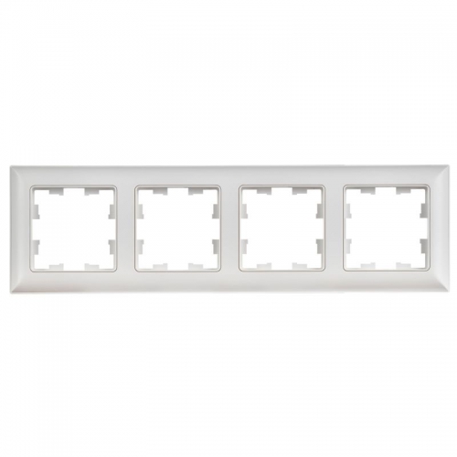 Рамка 4-м BRITE РУ-4-БрАБ арктич. бел./бел. IEK BR-M42-12-K91 BR-M42-12-K91