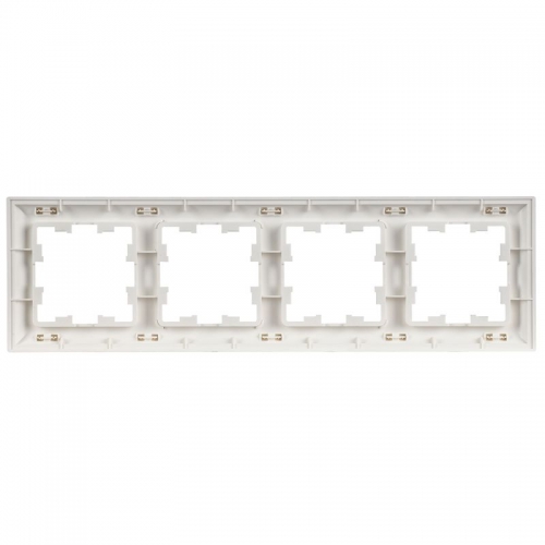 Рамка 4-м BRITE РУ-4-БрАБ арктич. бел./бел. IEK BR-M42-12-K91 BR-M42-12-K91