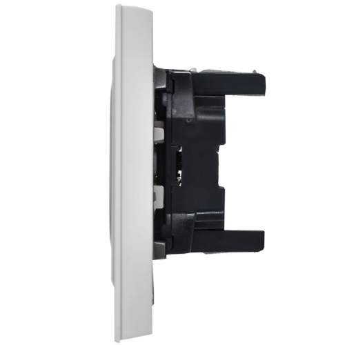 Розетка 2-м СП BRITE РС12-2-БрАБ 10А в сборе без заземл. без защ. шторок арктич. бел. IEK BR-R20-10-K91-F BR-R20-10-K91-F