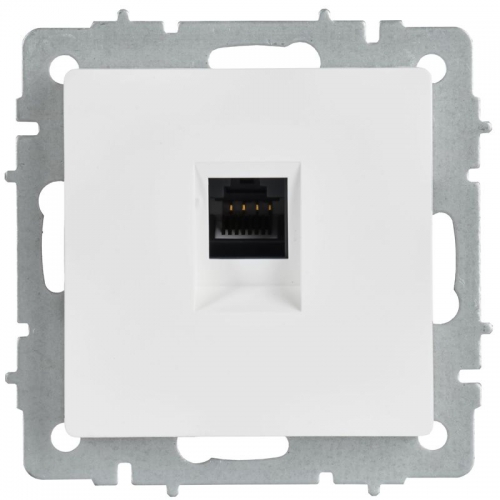 Розетка компьютерная СП BRITE РК10-БрАБ RJ45 кат.5E механизм арктич. бел. IEK BR-K10-1-K91 BR-K10-1-K91