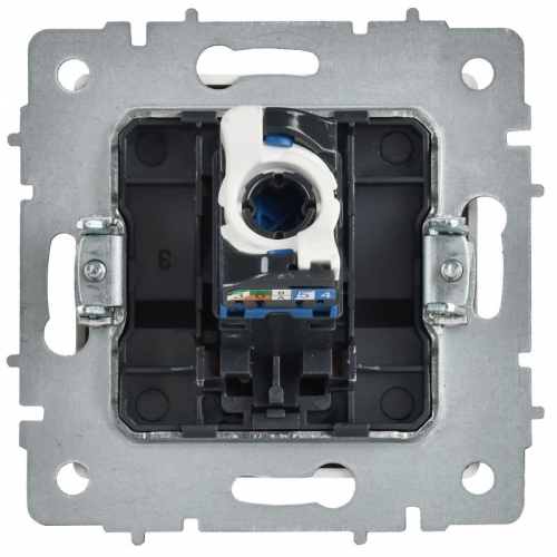 Розетка компьютерная СП BRITE РК10-БрАБ RJ45 кат.5E механизм арктич. бел. IEK BR-K10-1-K91 BR-K10-1-K91