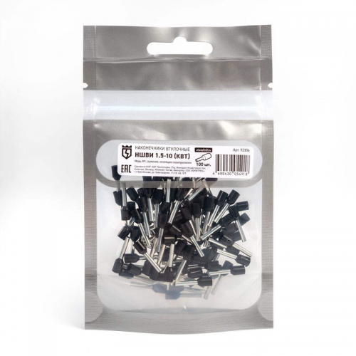 Наконечник штыревой втулочный изолированный НШВИ 1.5-10 КВТ 92304 92304