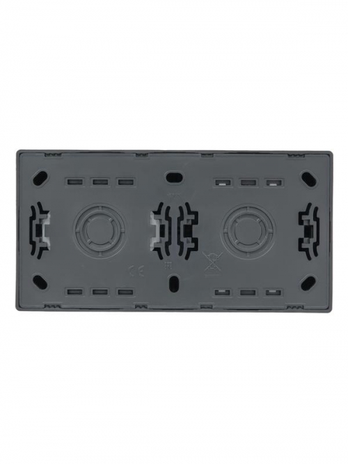 Блок ОП LETO (1-кл. выключатель + 1-м розетка с заземл.) горизонт. графит LEZARD 752-3400-170BAP 752-3400-170BAP