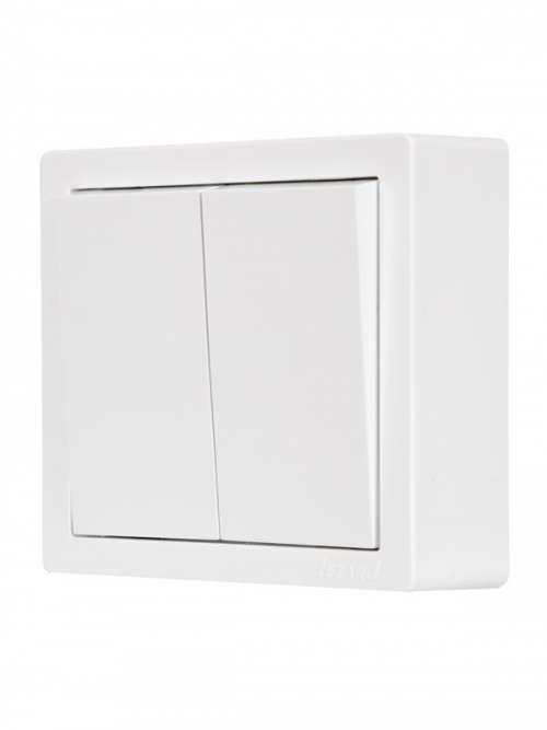 Выключатель 2-кл. ОП LETO бел. LEZARD 752-0200-101 752-0200-101