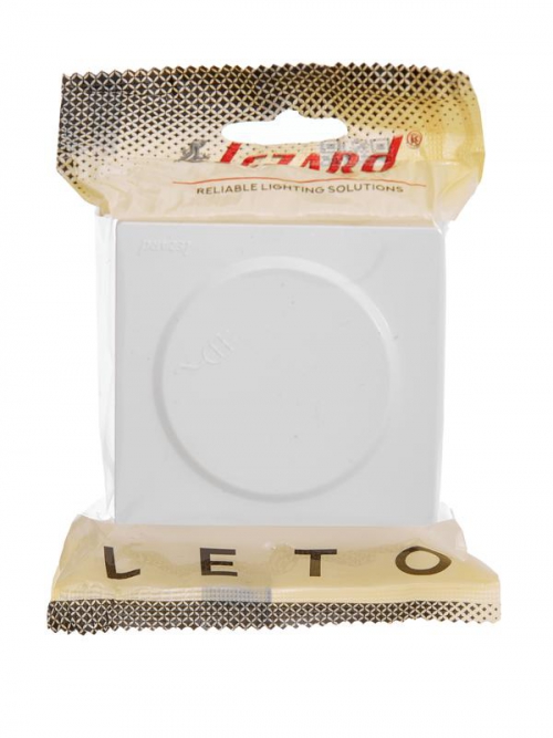 Розетка 1-м ОП LETO с заземл. с крышкой LETO ПБТ бел. LEZARD 752-0200-123B 752-0200-123B