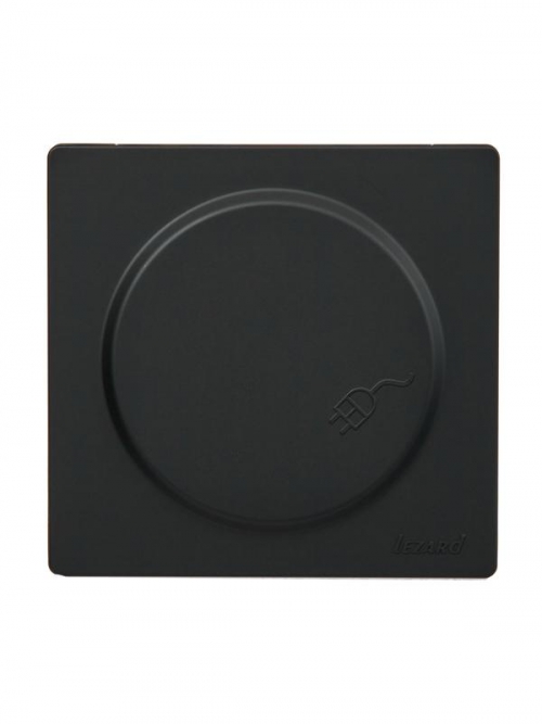 Розетка 1-м ОП LETO с заземл. с крышкой LETO ПБТ черн. бархат LEZARD 752-4200-123B 752-4200-123B