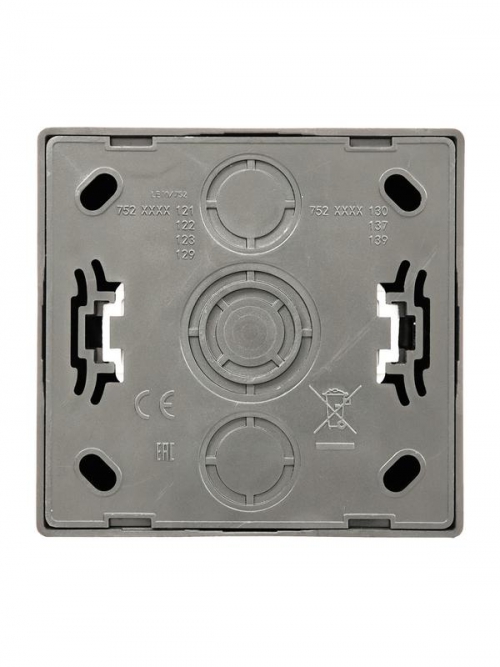 Розетка 1-м ОП LETO с заземл. с крышкой LETO ПБТ платина LEZARD 752-3500-123B 752-3500-123B