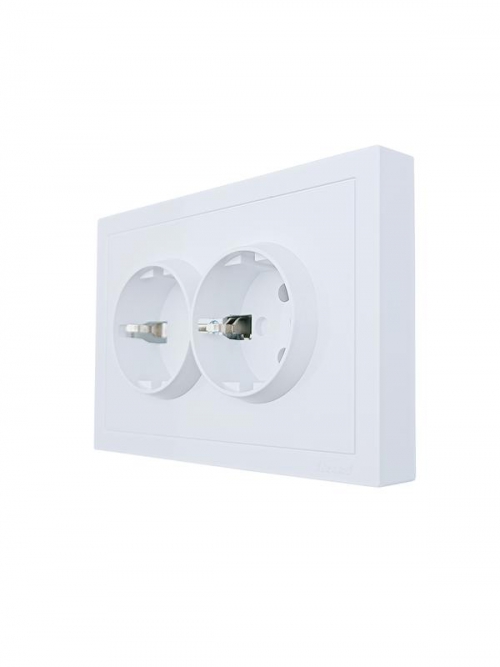 Розетка 2-мест. с/з СП ZIMA IP20 16А ПБТ безвинт. зажим бел. LEZARD 704-0200-127BQC 704-0200-127BQC