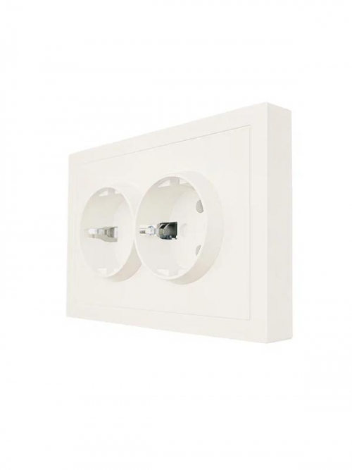 Розетка 2-мест. с/з СП ZIMA IP20 16А ПБТ безвинт. зажим слон. кость LEZARD 704-9000-127BQC 704-9000-127BQC