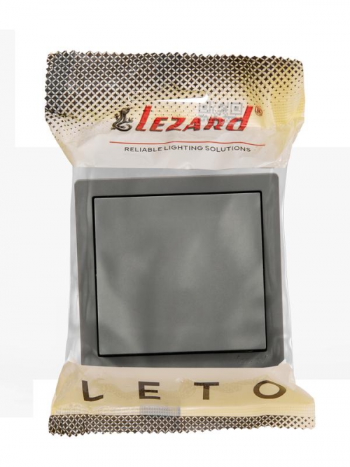 Выключатель 1-кл. ОП LETO платина LEZARD 752-3500-100 752-3500-100