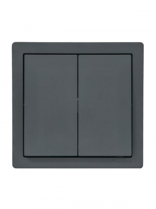 Выключатель 2-кл. ОП LETO графит LEZARD 752-3400-101 752-3400-101