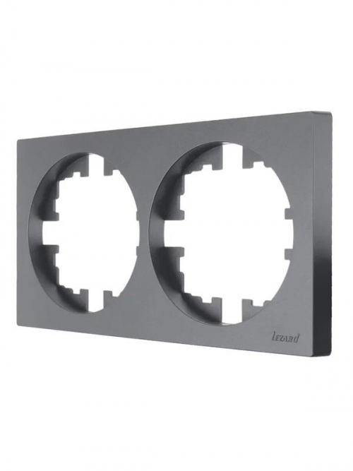 Рамка 2-м OSEN горизонт. квадрат сер. матов. LEZARD 743-7400-147 743-7400-147