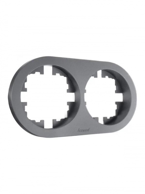 Рамка 2-м OSEN горизонт. круглая сер. матов. LEZARD 744-7400-147 744-7400-147