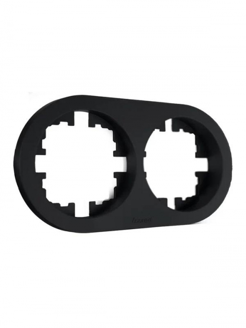 Рамка 2-м OSEN горизонт. круглая черн. бархат LEZARD 744-4200-147 744-4200-147