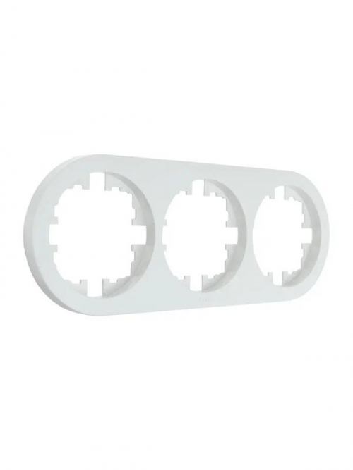 Рамка 3-м OSEN горизонт. круглая бел. LEZARD 744-0200-148 744-0200-148