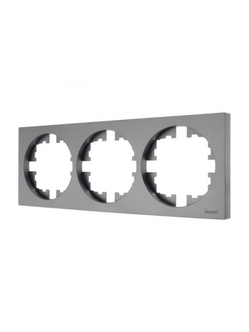 Рамка 3-м OSEN горизонт. квадрат сер. матов.LEZARD 743-7400-148 743-7400-148