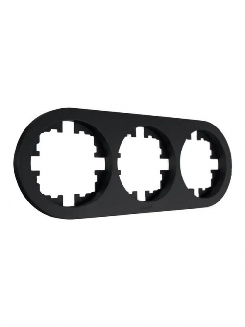 Рамка 3-м OSEN горизонт. круглая черн. бархат LEZARD 744-4200-148 744-4200-148