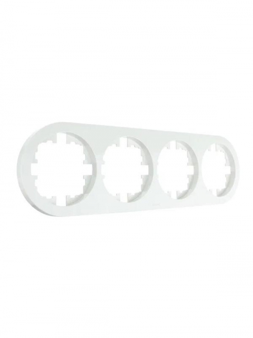 Рамка 4-м OSEN горизонт. круглая бел. LEZARD 744-0200-149 744-0200-149