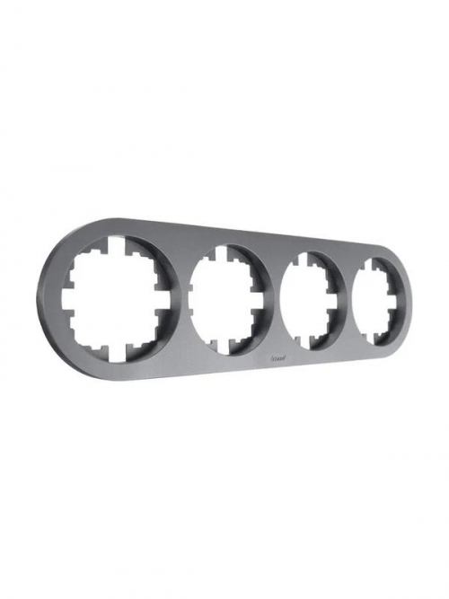 Рамка 4-м OSEN горизонт. круглая сер. матов. LEZARD 744-7400-149 744-7400-149
