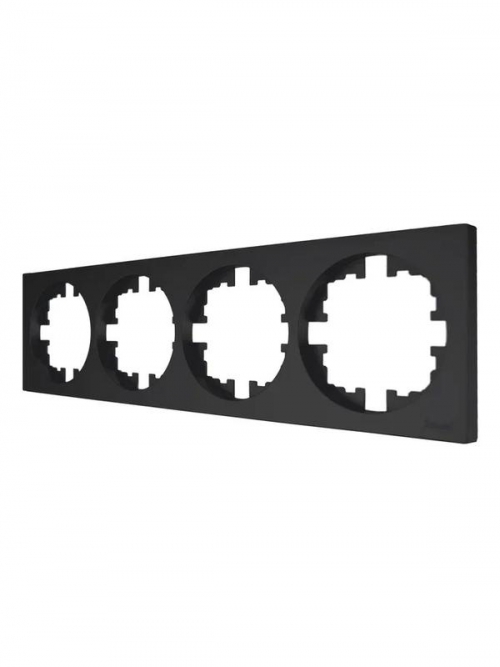 Рамка 4-м OSEN горизонт. квадрат механизм черн. бархат LEZARD 743-4200-149 743-4200-149