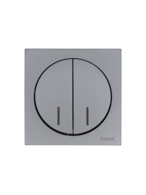 Выключатель 2-кл. СП OSEN 10А IP20 с подсветкой механизм сер. матов. LEZARD 743-7488-112 743-7488-112