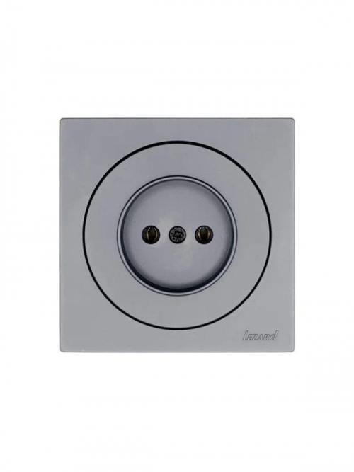 Розетка 1-м СП OSEN без заземл. ПБТ механизм сер. матов. LEZARD 743-7488-121B 743-7488-121B