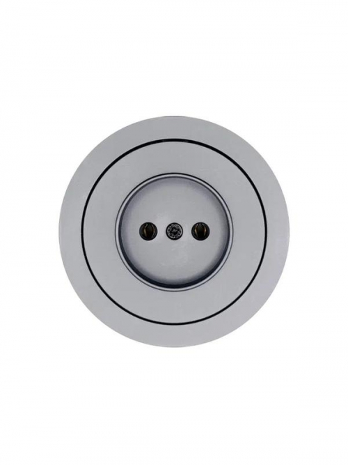 Розетка 1-м СП OSEN без заземл. ПБТ механизм сер. матов. LEZARD 743-7488-121B 743-7488-121B