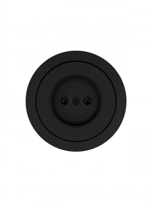 Розетка 1-м СП OSEN без заземл. ПБТ механизм черн. бархат LEZARD 743-4288-121B 743-4288-121B