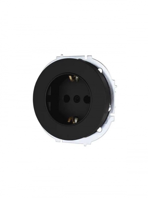 Розетка 1-м OSEN IP20 16А с защ. шторками ПБТ механизм черн. бархат LEZARD 743-4288-124B 743-4288-124B