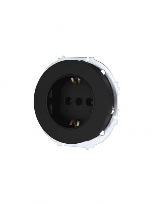 Розетка 1-м OSEN IP20 16А с заземл. ПБТ механизм черн. бархат LEZARD 743-4288-122B 743-4288-122B