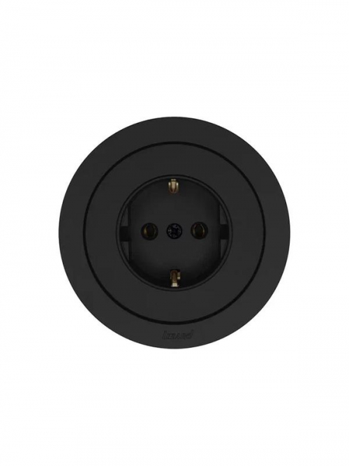 Розетка 1-м OSEN IP20 16А с заземл. ПБТ механизм черн. бархат LEZARD 743-4288-122B 743-4288-122B
