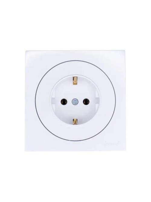 Розетка 1-м OSEN IP20 с заземл. ПБТ бел. LEZARD 743-0288-122B 743-0288-122B