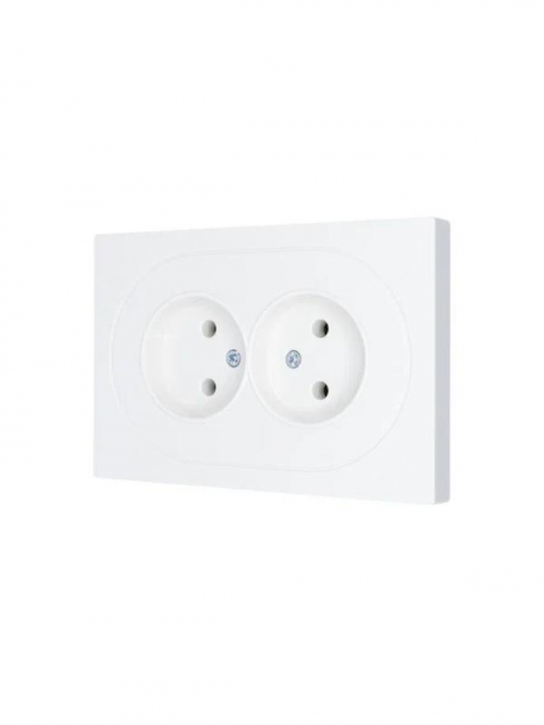 Розетка 2-м СП OSEN без заземл. ПБТ белая LEZARD 743-0200-128B 743-0200-128B