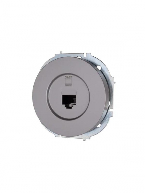 Розетка компьютерная СП OSEN RJ45 кат.6 механизм сер. матов. LEZARD 743-7488-140 743-7488-140