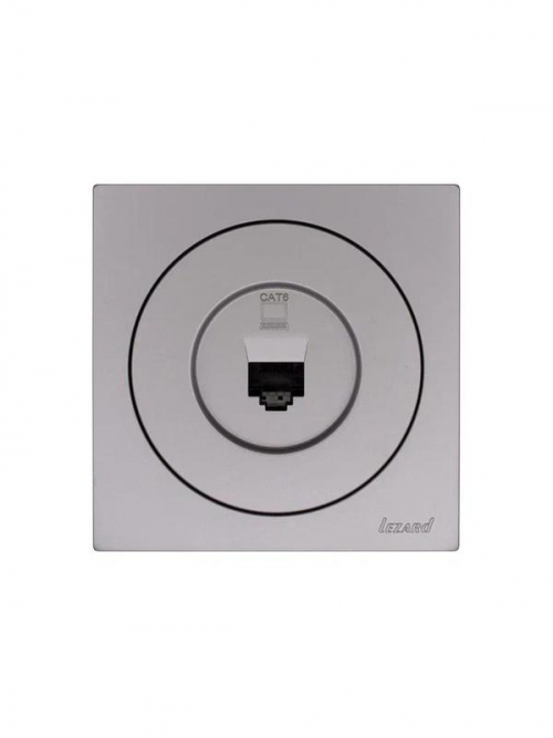 Розетка компьютерная СП OSEN RJ45 кат.6 механизм сер. матов. LEZARD 743-7488-140 743-7488-140