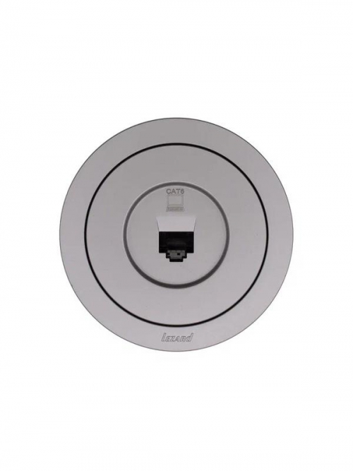 Розетка компьютерная СП OSEN RJ45 кат.6 механизм сер. матов. LEZARD 743-7488-140 743-7488-140