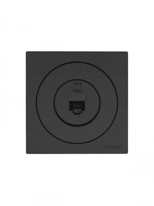 Розетка компьютерная СП OSEN RJ45 кат.6 механизм черн. бархат LEZARD 743-4288-140 743-4288-140