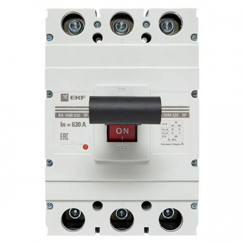 Выключатель автоматический 3п 630/630А 50кА ВА-99М PROxima EKF mccb99-630-630m mccb99-630-630m