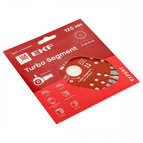 Диск алмазный Turbo Segment 125х22.23мм Expert EKF dd-125ts dd-125ts