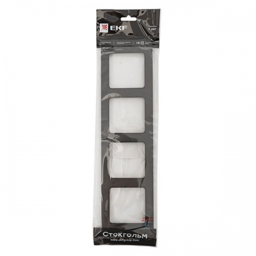 Рамка 4-м Стокгольм черн. PROxima EKF EAM-G-303-30 EAM-G-303-30