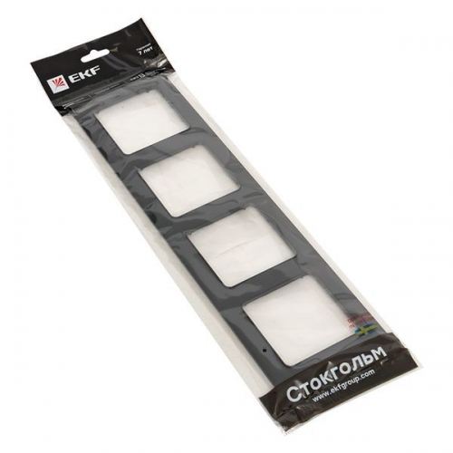 Рамка 4-м Стокгольм черн. PROxima EKF EAM-G-303-30 EAM-G-303-30