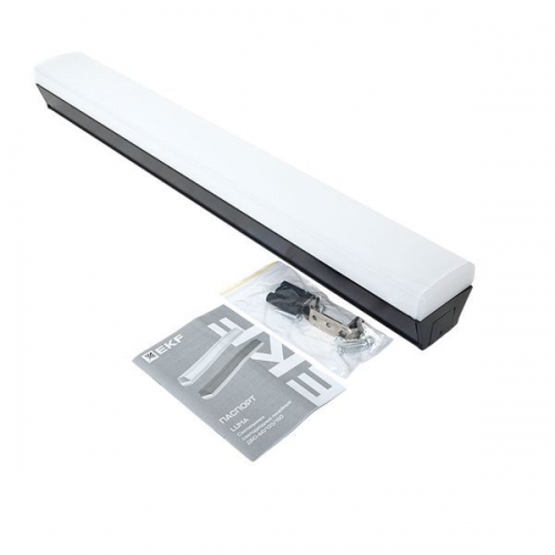 Светильник светодиодный ДБО-60 24Вт 4000К IP20 590х65х70 линейный черн. LUMA EKF LBL-60-24-B-4000 LBL-60-24-B-4000